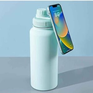 Insulated Water Bottle with Magnetic Phone Handle